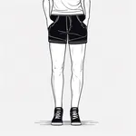 frayed black knee-length shorts image